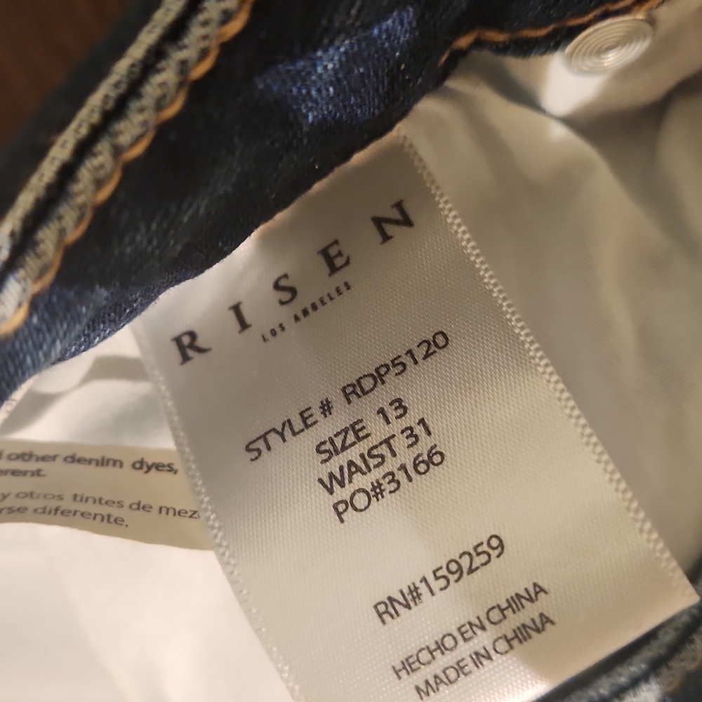 NWT! RISEN HIGH RISE TUMMY CONTROL WIDE LEG JEANS, 12/13 (31) - Picture 12 of 14